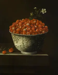 Wild Strawberries in a Wan Li Bowl, 1704. Creator: Adriaen Coorte