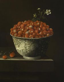 Wild Strawberries in a Wan Li Bowl, 1704. Creator: Adriaen Coorte