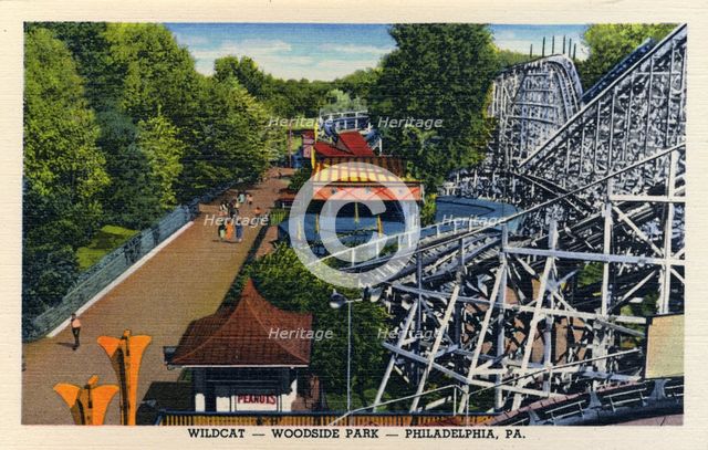 Wildcat ride, Woodside Park, Philadelphia, Pennsylvania, USA, 1947. Artist: Unknown