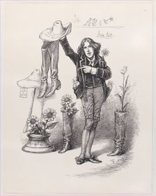 Wilde on Us. Something To "Live Up" To in America, June 10, 1882., June 10, 1882. Creator: Thomas Nast