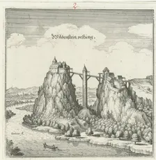 Wildenstein castle. Topographia Sueaviae, 1643