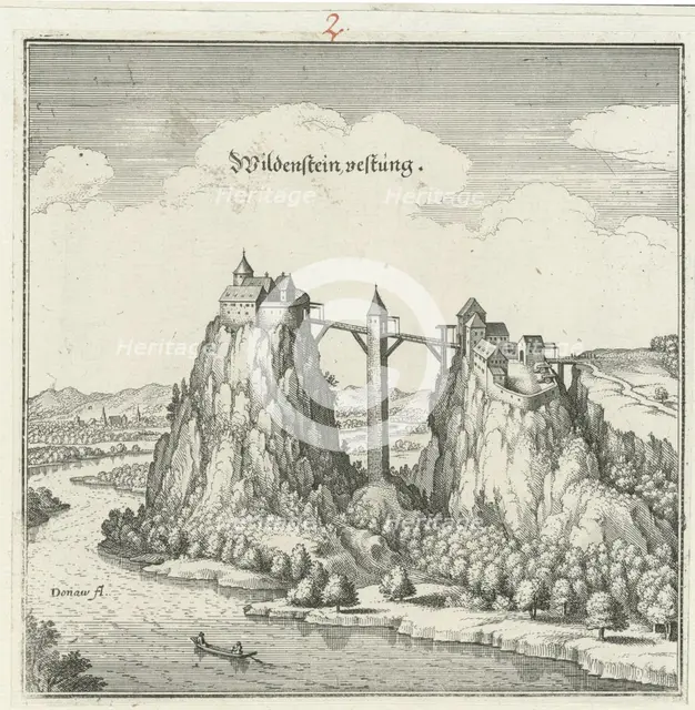 Wildenstein castle. Topographia Sueaviae, 1643.