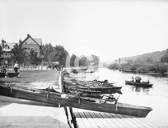 Wilder And Son Boat House Landing Stage, Maidenhead, Berkshire, c1860-c1922. Artist: Henry Taunt