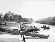 Wilder And Son Boat House Landing Stage, Maidenhead, Berkshire, c1860-c1922. Artist: Henry Taunt
