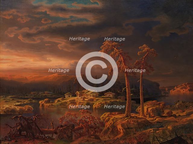 Wilderness landscape, 1861. Creator: Markus Larsson.