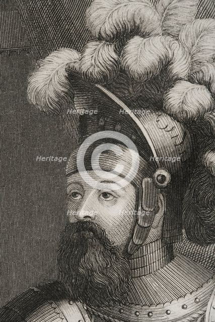 Wilfred I the Hairy, (840- 897), Count of Barcelona, Cerdanya, Urgell, Girona and Besalú, 1853.  Creator: Antonio Roca Sallent.