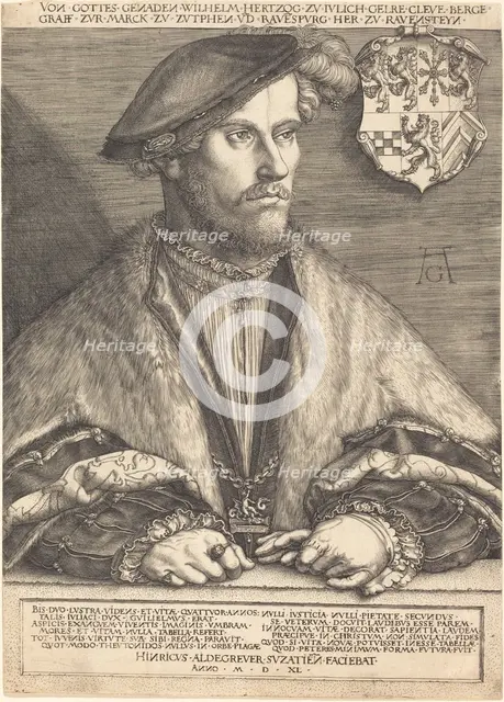 Wilhelm V, Duke of Julich, Cleve and Berg, 1540. Creator: Heinrich Aldegrever.
