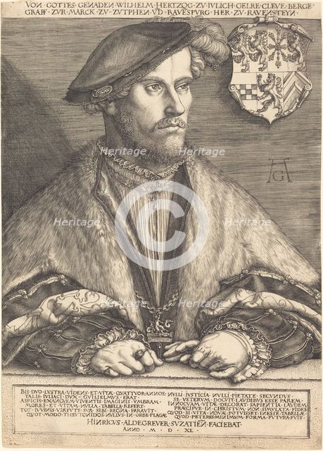 Wilhelm V, Duke of Julich, Cleve and Berg, 1540. Creator: Heinrich Aldegrever.
