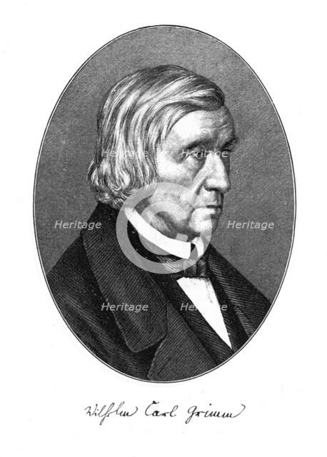 Wilhelm Carl Grimm, German author, 1887. Artist: Unknown