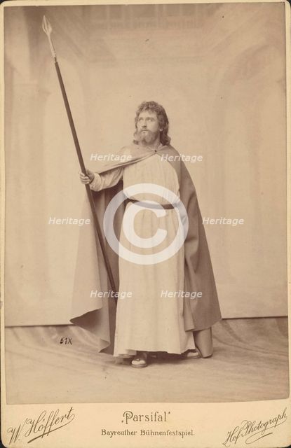 Wilhelm Grüning (1858-1942) as Parsifal, Bayreuth Festival, c1897. Creator: Photo studio W. Höffert.