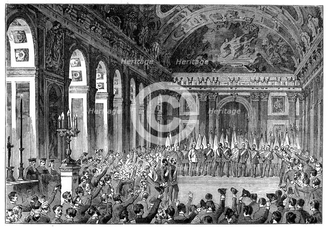 Wilhelm I becoming Emperor of Germany, 18 January 1871 (c1880). Artist: Anon