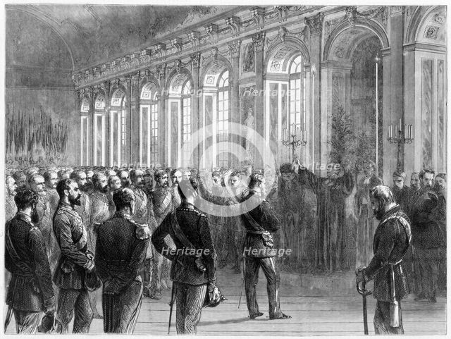 Wilhelm I, King of Prussia, being proclaimed first Emperor of Germany, 1871. Artist: Unknown