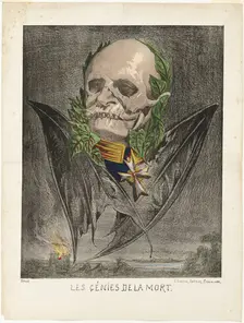 Wilhelm I, King of Prussia, from Les Génies de la Mort, 1870. Creator: Edmond Guillaume