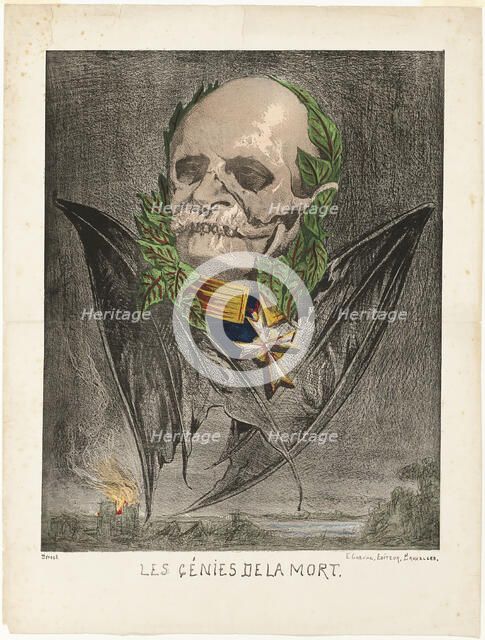 Wilhelm I, King of Prussia, from Les Génies de la Mort, 1870. Creator: Edmond Guillaume.