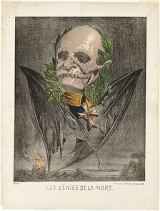 Wilhelm I, King of Prussia, from Les Génies de la Mort, 1870. Creator: Edmond Guillaume