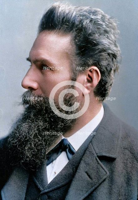 Wilhelm Konrad von Roentgen, German physicist, 1901 Creator: Unknown.