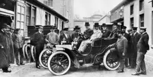 Wilhelm Maybach in a Mercedes, 1903. Creator: Unknown