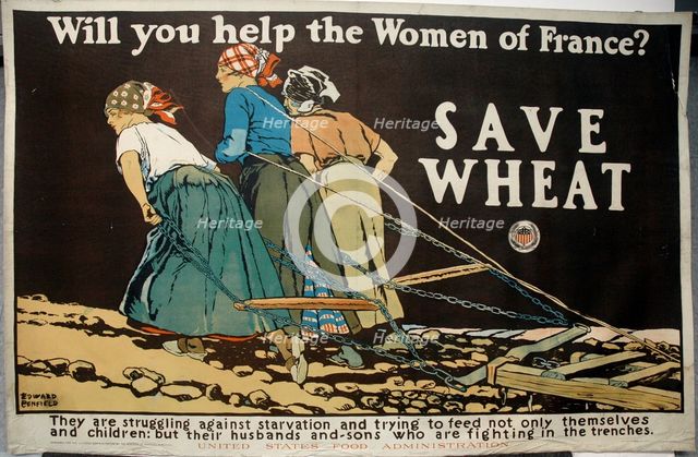 Will You Help the Women of France?, 1917. Creator: Edward Penfield.