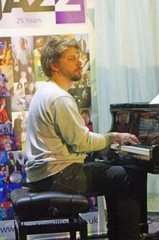 Will Barry, Stan Sulzmann’s Neon Orchestra, Watermill Jazz Club, Dorking, Surrey, Nov 2023. Creator: Brian O'Connor