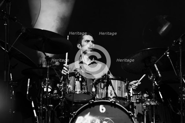 Will Glanville-Taylor, The Damned live at Alexandra Palace, London, Apr 2023. Creator: Annapaola Marchesani.