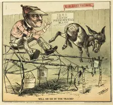 Will He Go in The Traces, from Puck, published August 27, 1879. Creator: James Albert Wales