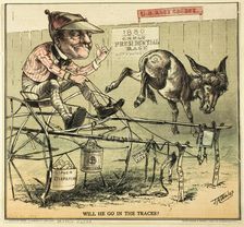 Will He Go in The Traces, from Puck, published August 27, 1879. Creator: James Albert Wales