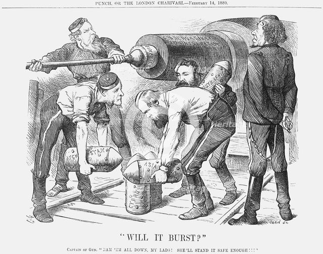 "Will it Burst?", 1880. Creator: Joseph Swain.