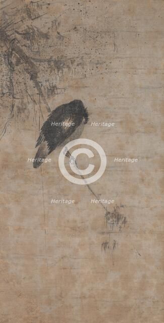 Willow and Magpie, mid-1200s. Creator: Fachang Muqi (Chinese, 1220-1280), attributed to.