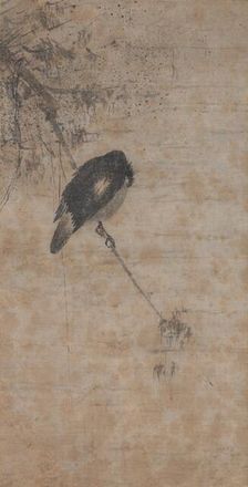 Willow and Magpie, mid-1200s. Creator: Fachang Muqi (Chinese, 1220-1280), attributed to