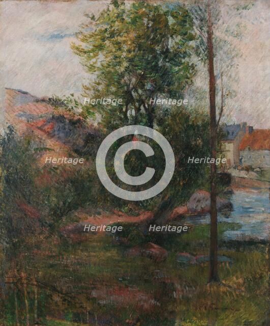 Willow by the Aven , 1888. Creator: Gauguin, Paul Eugéne Henri (1848-1903).