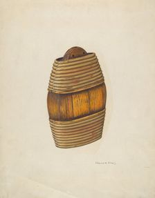 Willow-Bound Flask, c. 1940. Creator: Frank Gray