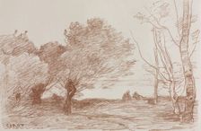 Willows and Poplars, 1871. Creator: Jean Baptiste Camille Corot (French, 1796-1875); Robaut