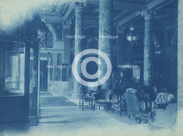 Willard Hotel lobby, between1901 and 1910. Creator: Frances Benjamin Johnston.