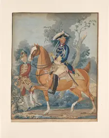 Willem V on horseback, 1778. Creator: Isaac Lodewijk La Fargue