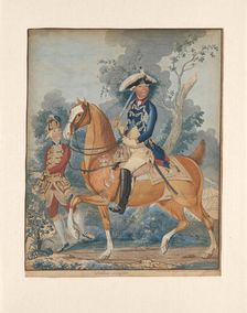 Willem V on horseback, 1778. Creator: Isaac Lodewijk La Fargue