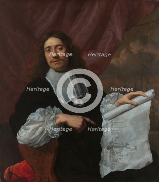 Willem van de Velde II (1633-1707), Painter, 1660-1672. Creator: Lodewyk van der Helst.