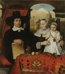 Willem van der Helm (c 1625-75), Municipal Architect of Leiden, with his Wife Belytgen Cornelisdr va Creator: Barent Fabritius