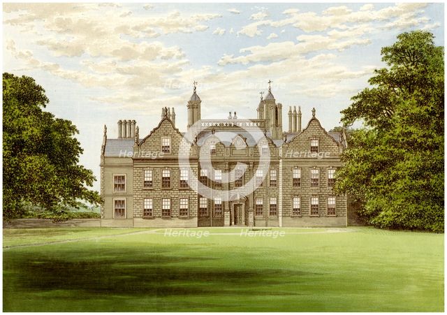 Willesley Hall, Derbyshire, home of the Earl of Loudoun, c1880. Artist: Unknown