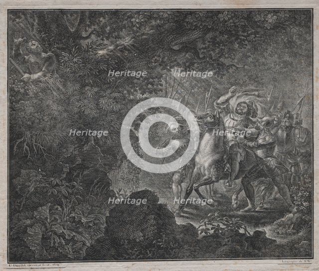 William Tell at Küssnacht, 1820. Creator: Charles Samuel Girardet (Swiss, 1780-1863).