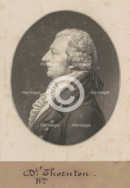 William Thornton, 1804. Creator: Charles Balthazar Julien Févret de Saint-Mémin.