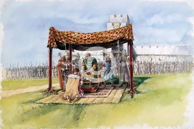 William the Conqueror at Old Sarum, 1086, (c1990-2010). Artist: Peter Dunn.