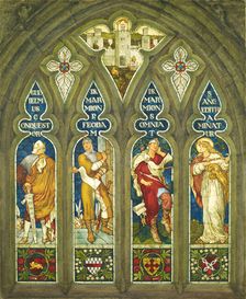 William the Conqueror presenting a charter to Lord Marmion, 1909. Creator: Thomas Matthews Rooke