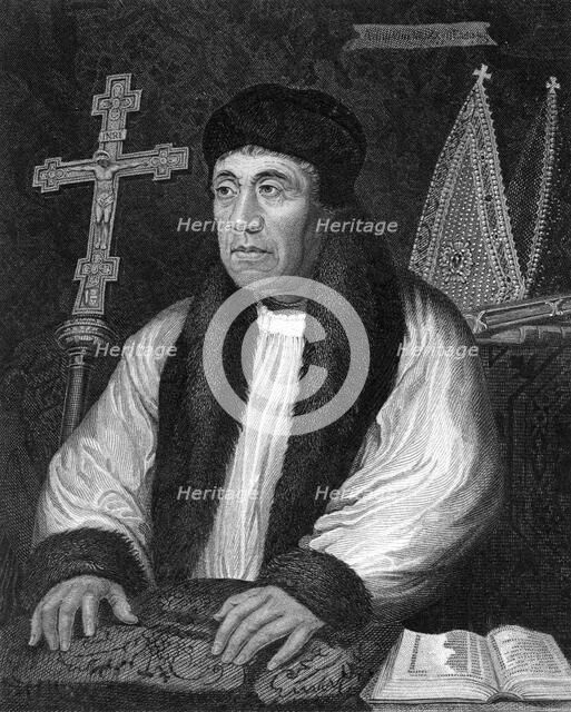 William Warham (1450-1532), Archbishop of Canterbury, 1824.Artist: R Cooper