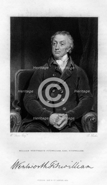 William Wentworth Fitzwilliam, Earl Fitzwilliam, c1817 (1829). Artist: R Hicks