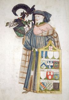 William Whetenhall, Sheriff of London 1440-1441, in aldermanic robes, c1450. Artist: Roger Leigh