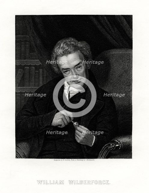 William Wilberforce, English anti-slavery campaigner, 19th century.Artist: E Scriven