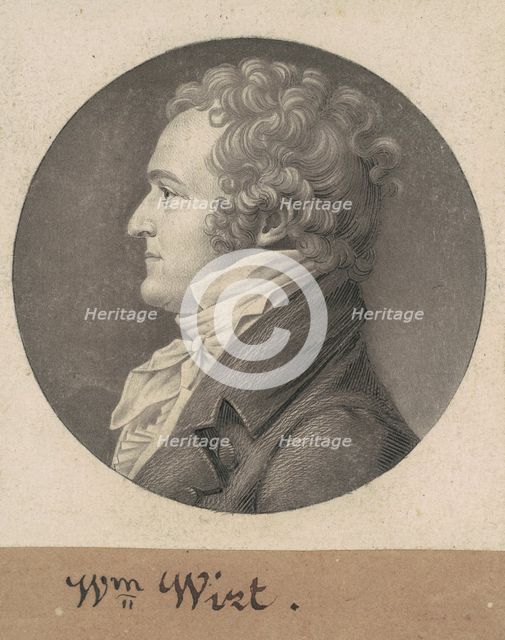 William Wirt, 1807-1808. Creator: Charles Balthazar Julien Févret de Saint-Mémin.