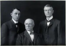 William Worrall Mayo with his sons Charles Horace Mayo (left) and William James Mayo..., 1930/1940. Creator: Unknown