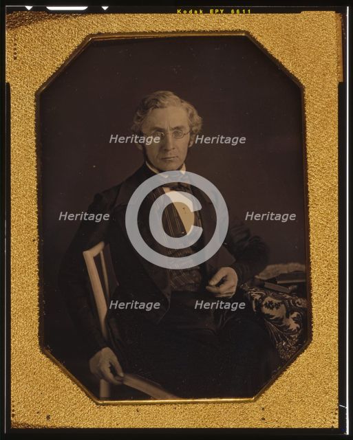 William Young McAllister, three-quarters length portrait, seated in a..., between 1848 and 1851. Creator: Marcus Aurelius Root.
