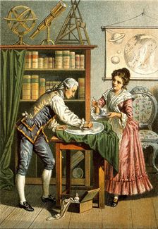 William and Caroline Herschel, pub. 1896. Creator: American School (19th Century)